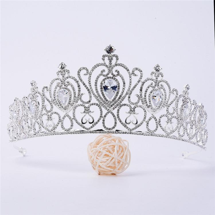 Women Bridal Wedding Crown Tiara Bridal Accessories Gold Plated Pageant Crown