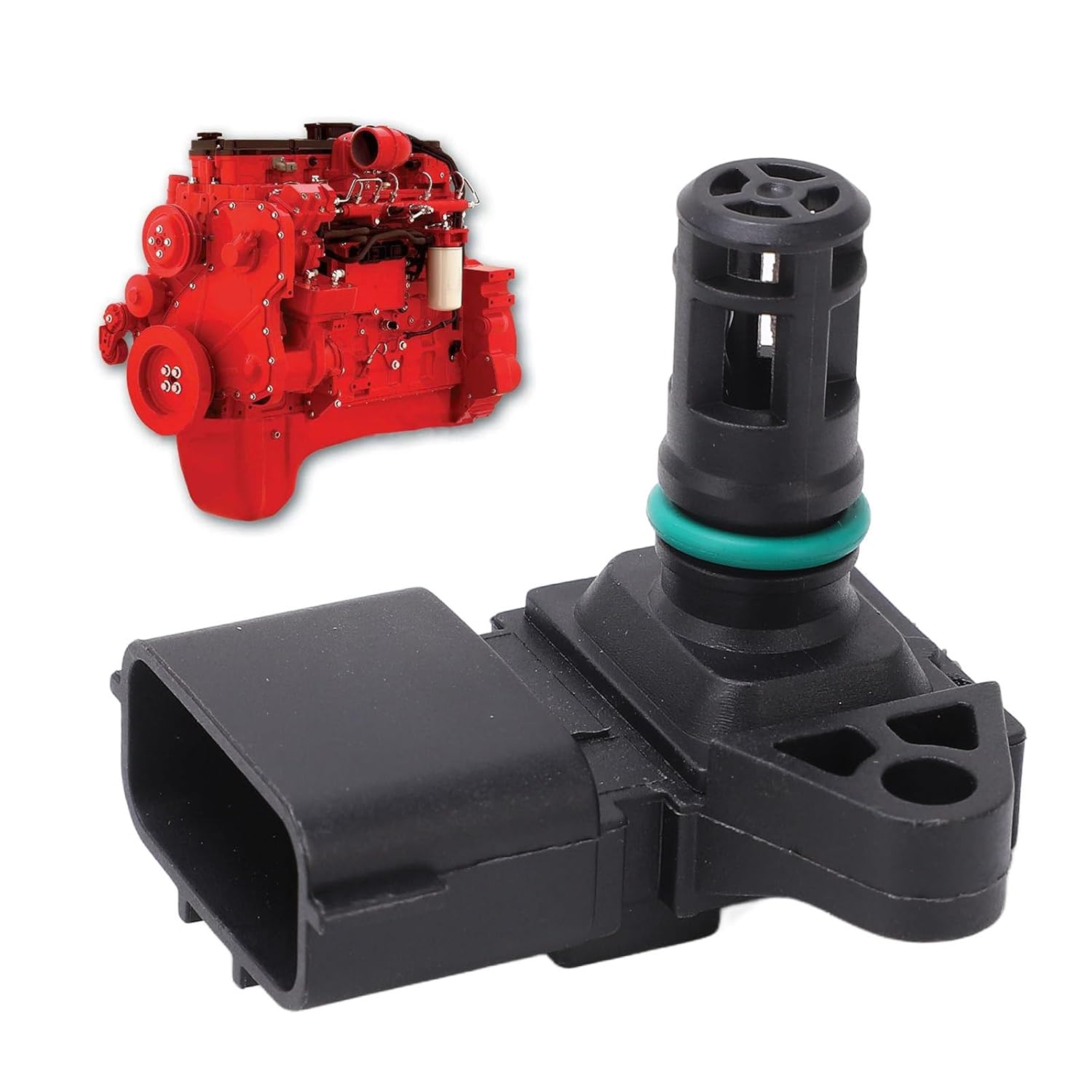2897334 Intake Manifold Pressure Temperature Sensor, 2897334 Map Air Boost Sensor Replacement for Cummins M11 ISC ISL ISM ISX ISB