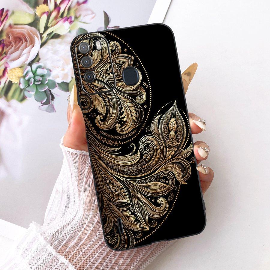 Case for Itel Vision 1 Pro Matte Soft Silicone Black butterfly  Shockproof Phone Bags For ItelS16 S 16 Vision1pro  Back Covers