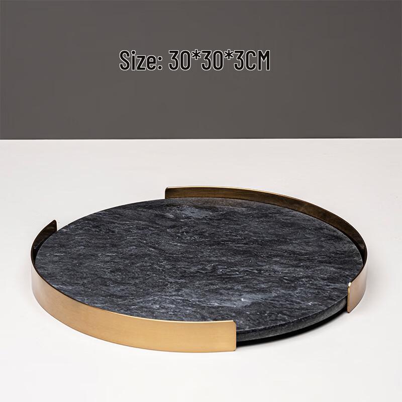 Modern White Oval Marble Decorative Tray