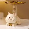 Curled Tail Cat Luxury Tray: Key Holder, Desk Piggy Bank, Snack Plate, Home Decor.