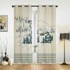 Vintage Racing Retro Style Window Curtain Bedroom Living Room Window Drapes Kitchen Decoration Blinds Curtain