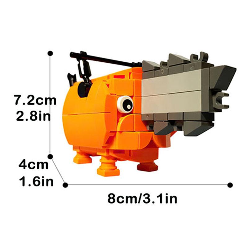 

Почита Человек-бензопила Дэнджи Пауэр Игрушка Конструктор Фигурки Модель Подарок День рождения Pochita,132Pcs