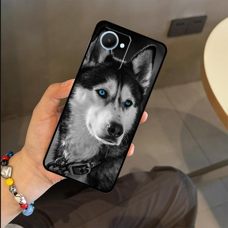 Animal Wolf Dog Husky Case For Realme C65 C67 C61 C53 C55 C51 C25 C63 C71 C75 GT6 GT7 Pro 11 12 13 14 15 Pro Plus