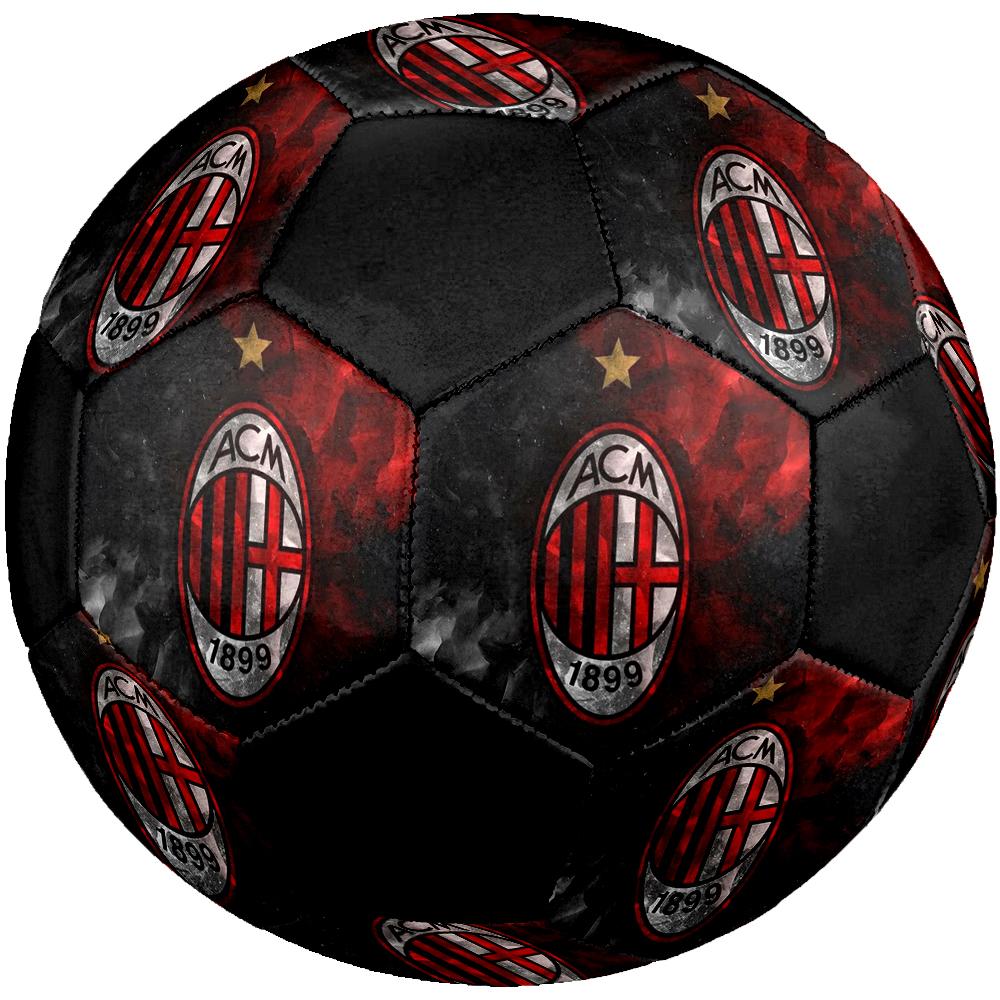 Pallone da Calcio Logo AC Milan, colorato, adatto a tutte le età, cucito a macchina, materiale PVC, qualità da competizione, durevole e ad alto rimbalzo