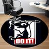 1pc Devil Smoke Office Round Area Rug,  Mat Suitable For Office, Under Office Chairs Bedroom Living Room Home Decor, Room Deco
