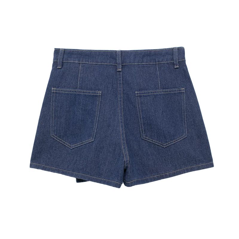 Jnleaog Summer New Arrival Women's Clothing Fashion Style Stylish Fashion All-Match Casual Style Double Breasted Denim Skirted Leggings