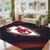 Kansas City Chiefs Design Crystal Velvet Rug Soft Decorative Mat for Bedroom Entrance
