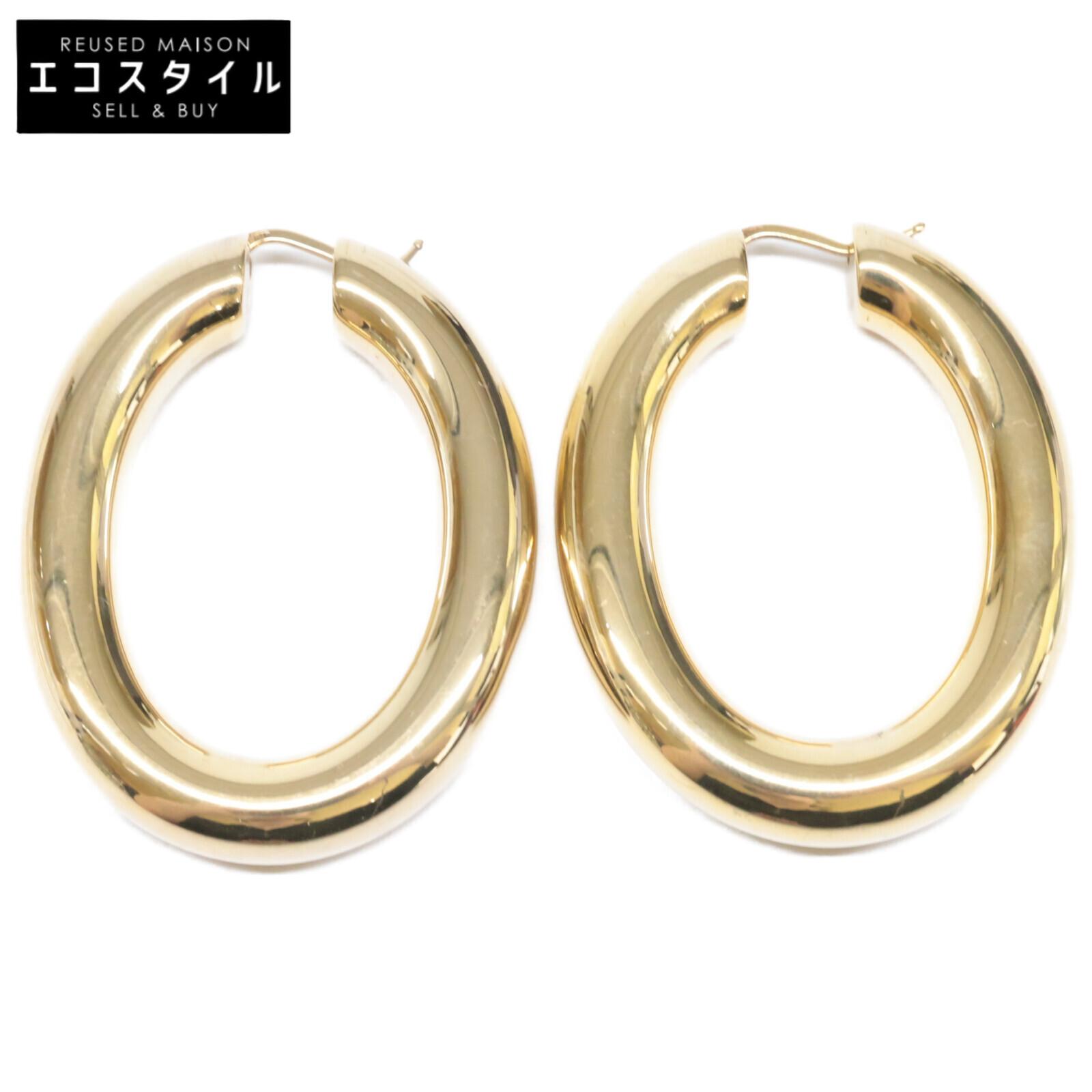 

JIL SANDER 925 Oval Hoop earring Gold colorUsed