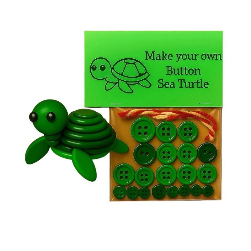 Plastic Button Animal Ornament With Step By Step Guide for Home Decoration