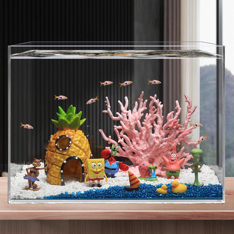 Ananas Huis Aquarium Decoratieset – Thema Figuurtjes en Decoraties van SpongeBob