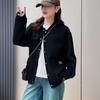 Women's Plus Size Korean Style Fleece-Lined Sweatshirt Long Sleeve Cardigan Jacket Loose Slimming Versatile Casual Baseball Jacket for Autumn