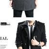 Korean Style Men's Slim Fit Wool Trench Coat - Autumn/Winter Mid-Length Cape Outerwear