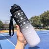 1000ML Sport-Wasserflasche mit Strohhalm Große Kapazität Plastik-Wasserflasche mit Strohhalm Reise