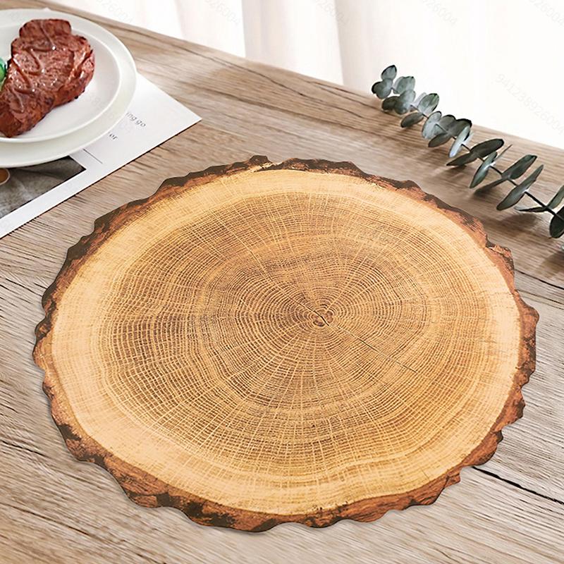 Baumstamm Platzset Haushalt Holzmaserung Esstischmatte Hitzeschutz Isolierung Teeraum Dekoration