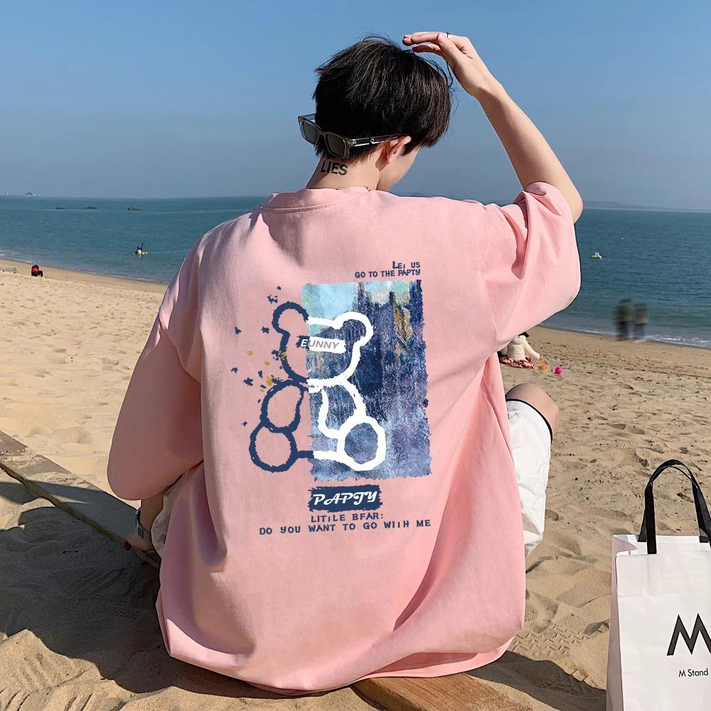 2024 Plus Size Men's T-Shirt Summer Refreshing Print Short Sleeve Cotton Elegant High Quality Top New Simple and Gorgeous Cloth