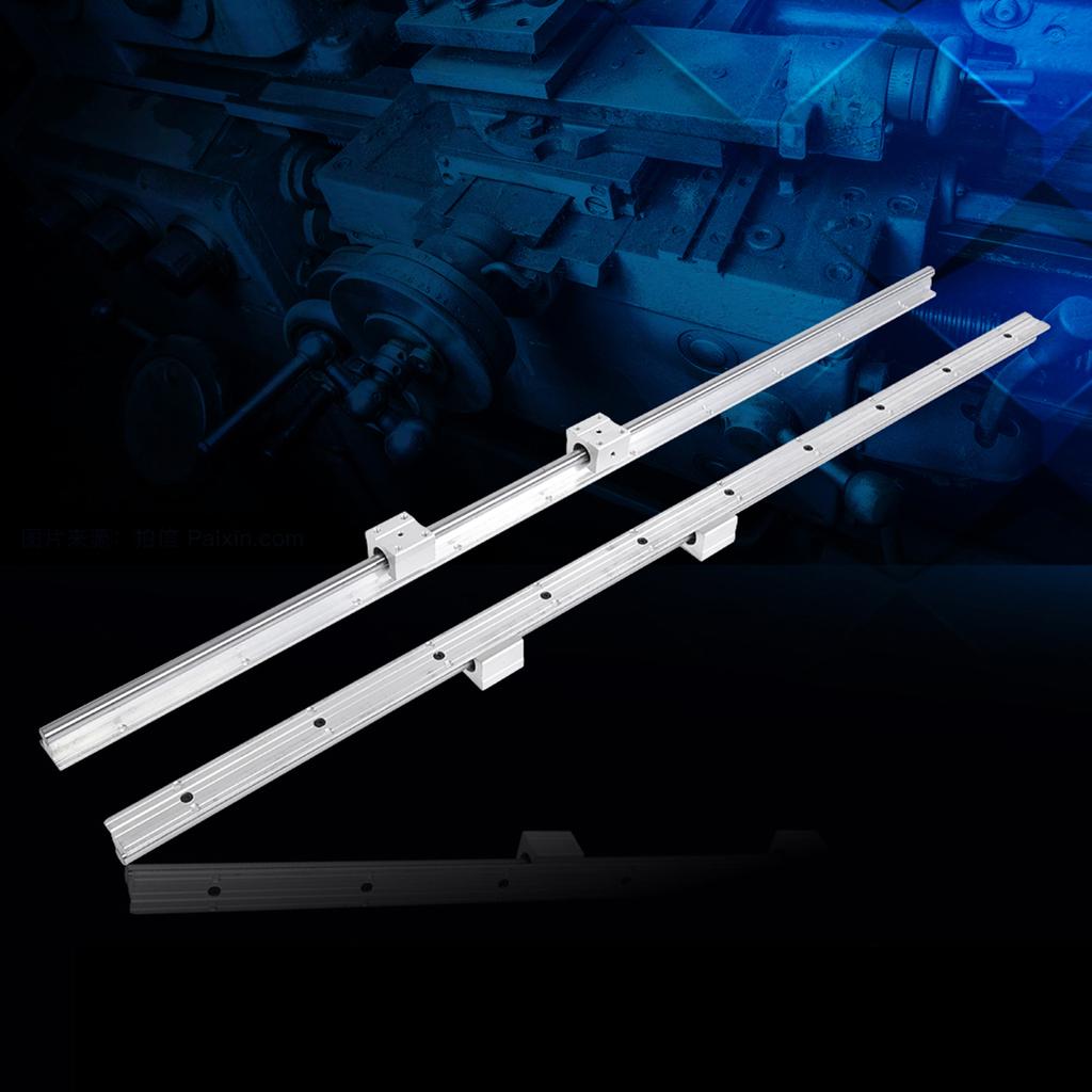 2pcs 1000mm 12mm CNC Linear Grinding Ships, Aluminum Alloy Support Block for Routers, Mills, Lathes