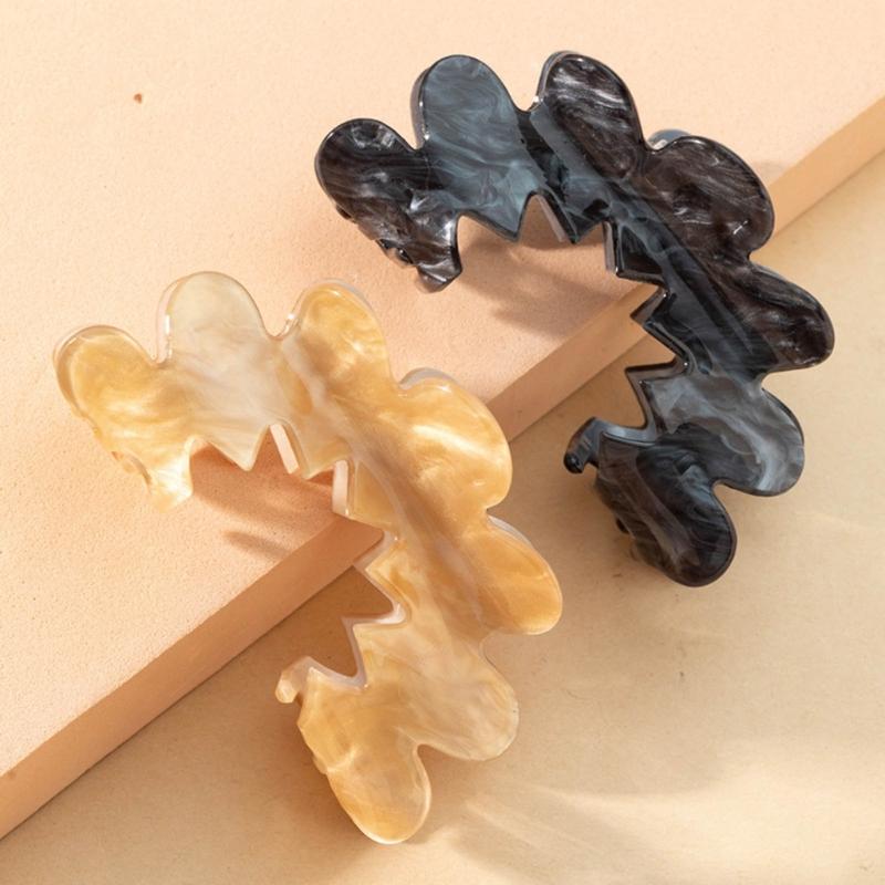 Sweet Acrylic Hair Claw for Long Hair Barrette Crab Flower Hair Clips Headwear