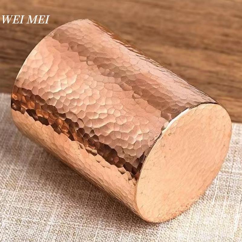 Multiple Sizes Vintage Pure Copper Breakfast Coffee Cup,Outdoor Water Mug,Handcrafted Hammer Texture Home Tea Cup Tableware