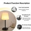 Creative cream style desk lamp, USB powered tri color ambient light suitable for bedrooms, study rooms, living rooms, etc