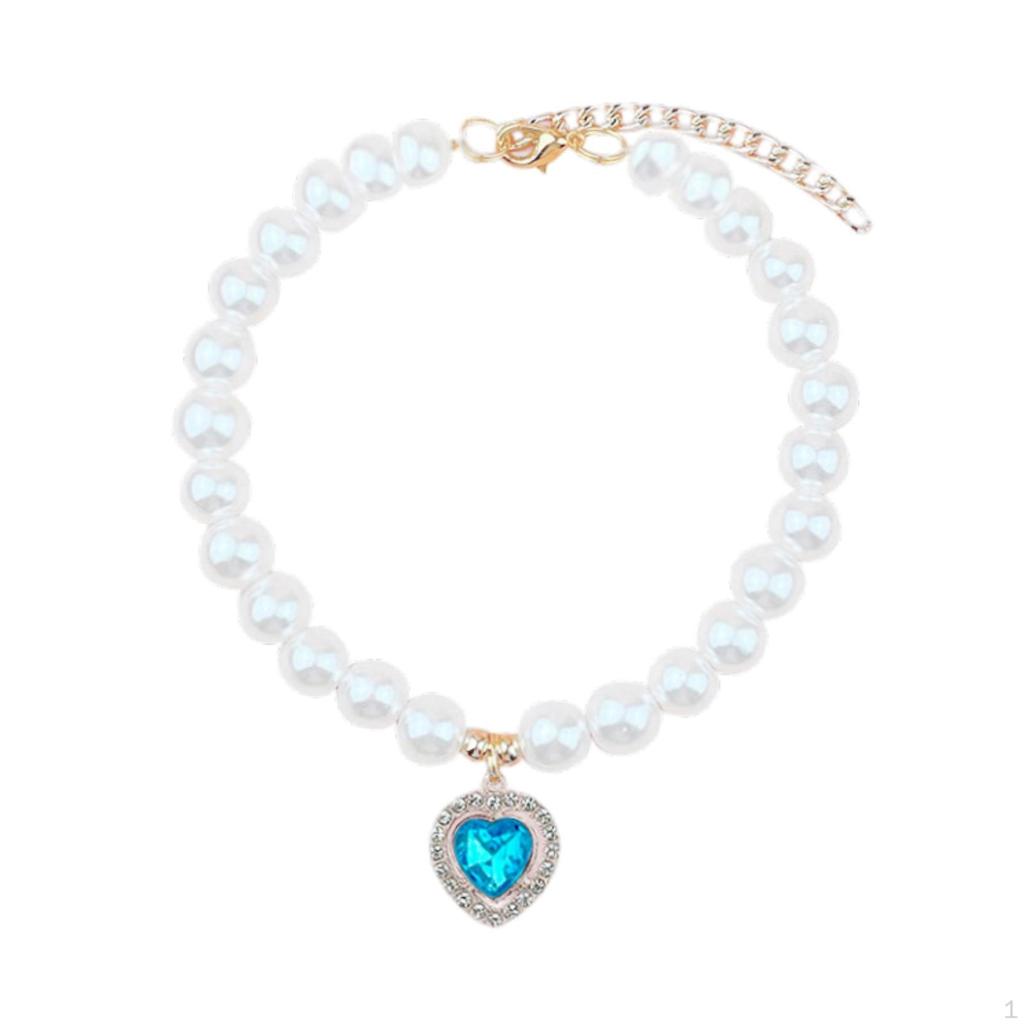 Adjustable Pearl Necklace for Dogs and Cats, Pet Jewelry Small Pets