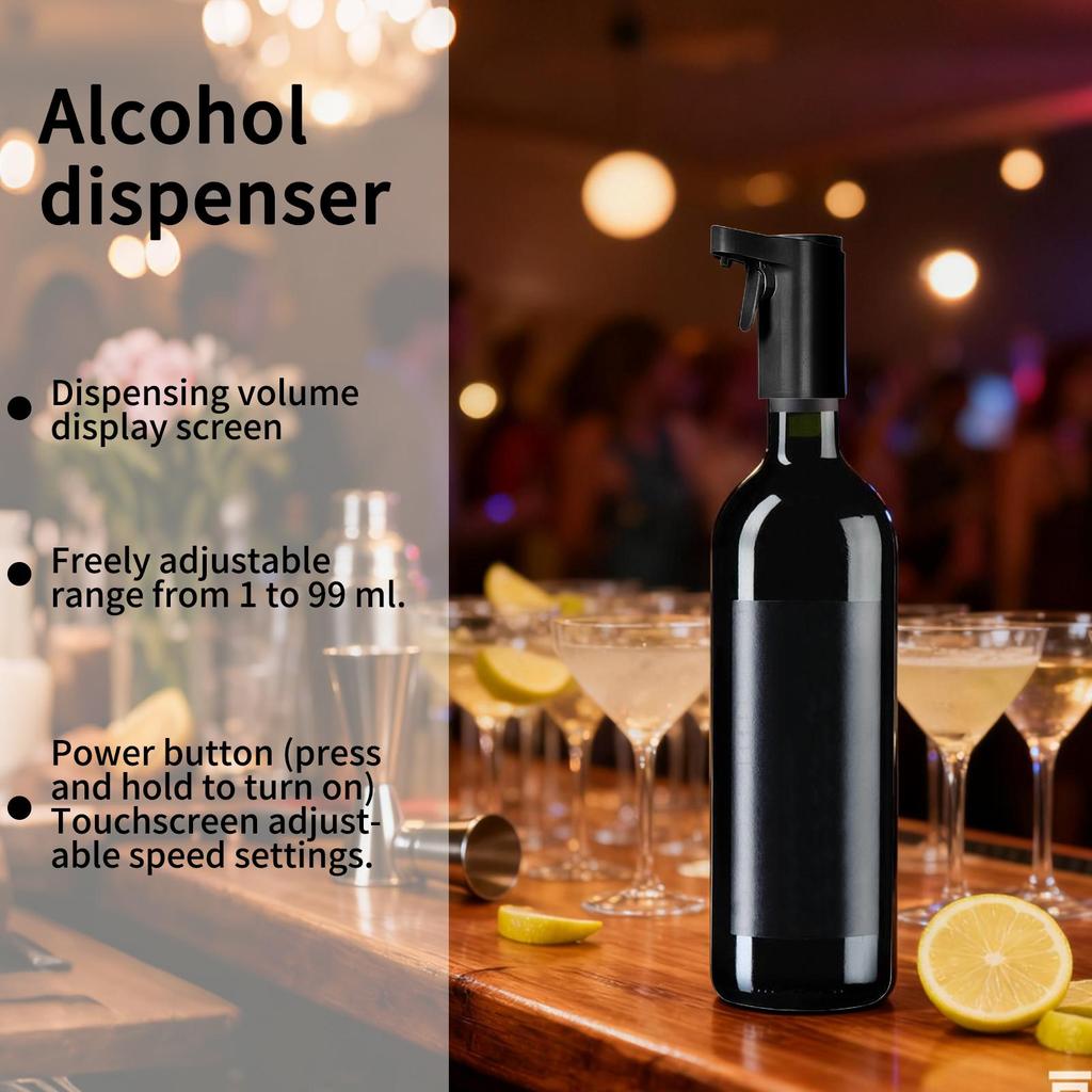 Wine Aerator Dispenser Electric 4-Mode Smart Automatic Wine Pourer with Touch Screen for Home Bar Office Travel Camping Party