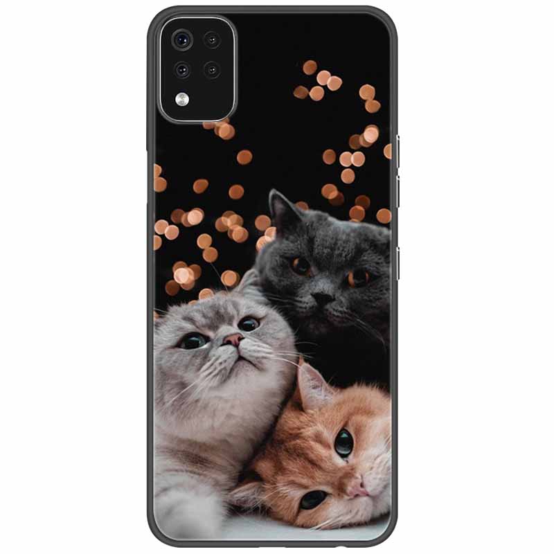 Phone Case For LG K42 K52 K62 Q52 Case Soft Painted Wolf Silicone Black Covers For LG K62 Cases K 42 Shockproof Funda for LGK52