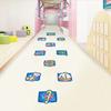 Self-adhesive Hopscotch Game Floor Stickers Multicolor Wall Art Cartoon Number Grids  Nursery