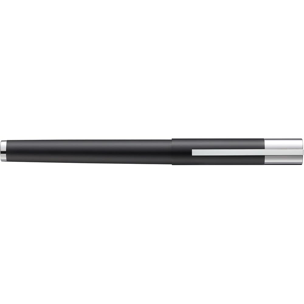 Lamy scala black pen - simple fountain pen with sturdy all-metal body and lacquered finish - EF w...