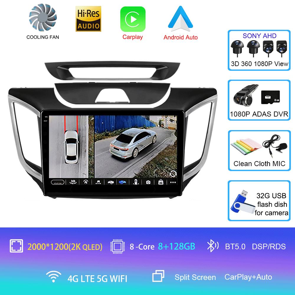 Android 14 Car Radio For Hyundai Creta IX25 2015 - 2019 Multimedia Video Player Navigation Stereo GPS