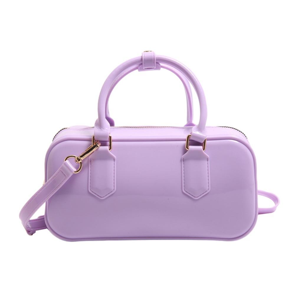 

Casual Jelly Hobos Handbag Solid Color Crossbody Satchel Creative Summer Crossbody Bag Women фиолетовый