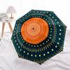 1pc Mandala Sunburst Automatic Open/close Folding Compact Umbrella, 8-Rib Sturdy Canopy, Lightweight Portable, Everyday Use, Gift, Outdoor Umbrella, T