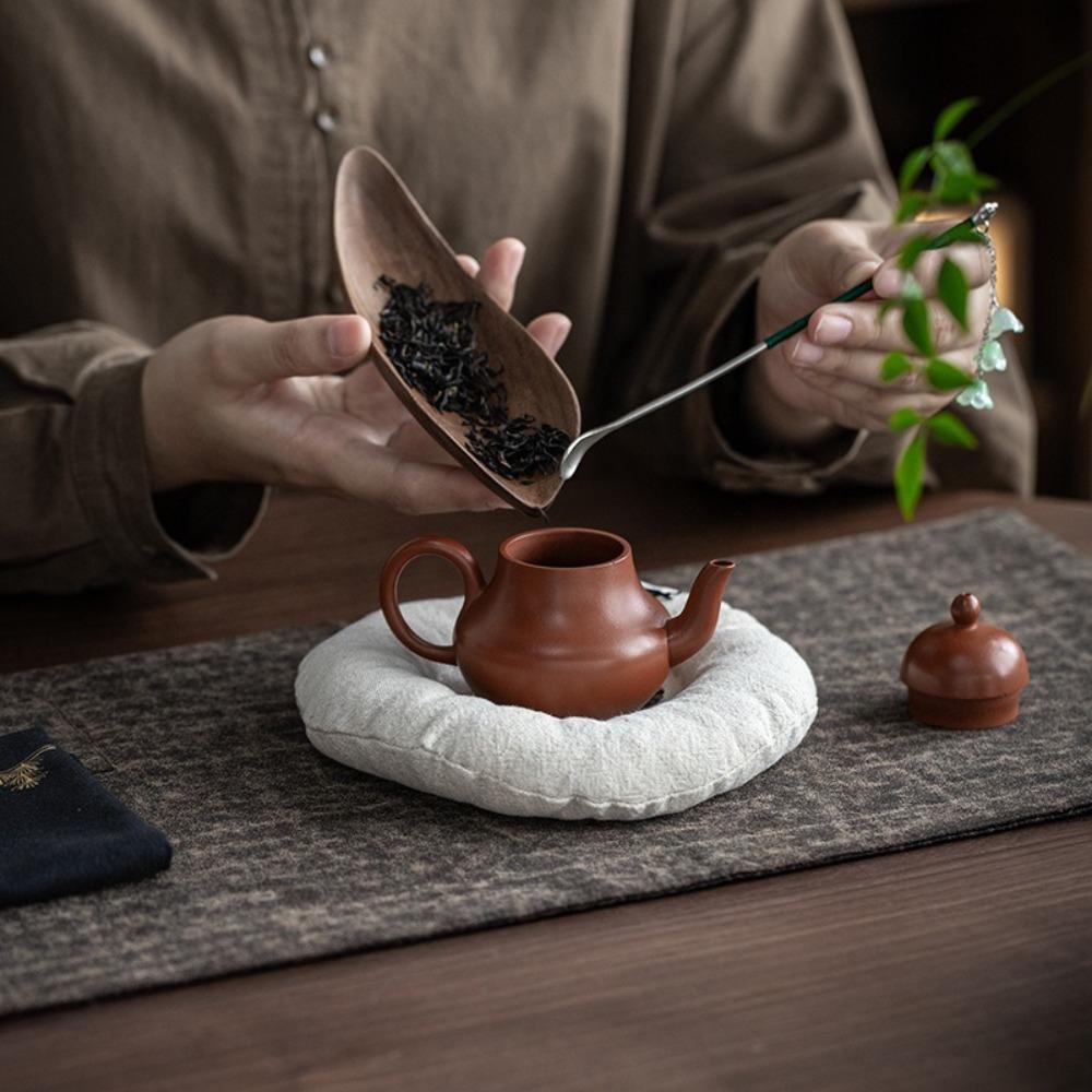 

Elegant Teacup Pad Floral Fabric Kettle Mat Handmade Teapot Pad Home Use Style B