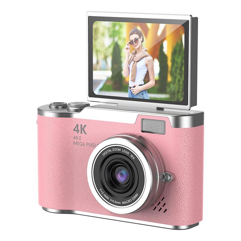 

LK007 2.4 Inch Flip Screen High Definition Digital Camera 8X Zoom Auto Focus CCD Camcorder Pink