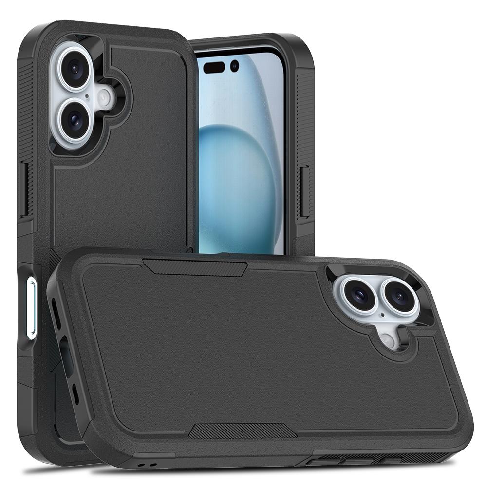 

For iPhone 16 Case 2-in-1 PC+TPU Shockproof Phone Cover