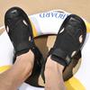 Herren Gummi Sandalen Sommer Outdoor Strand Freizeit Zehenloch Schuhe Atmungsaktiv Plateau Keilabsatz Dicke Sohle Runde Zehen Sandalen
