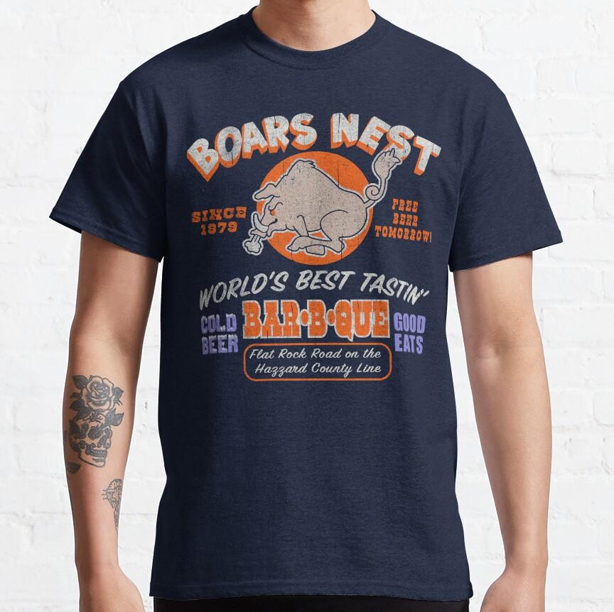 

Boars Nest С 1979 года Придурки из Хаззарда Винтажная футболка 70-х с графическим принтом высокого качества для разработчика большого размера для взрослых 4XL