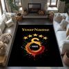 Galatasaray 392 Personalized Name Floor Rug Office Rug Suitable for Entryway Hallway Dining Room Game Room Antislip Carpet Decorate Offices