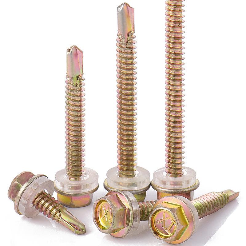 Förzinkad sexkantig självborrande skruv för färgstålplåt