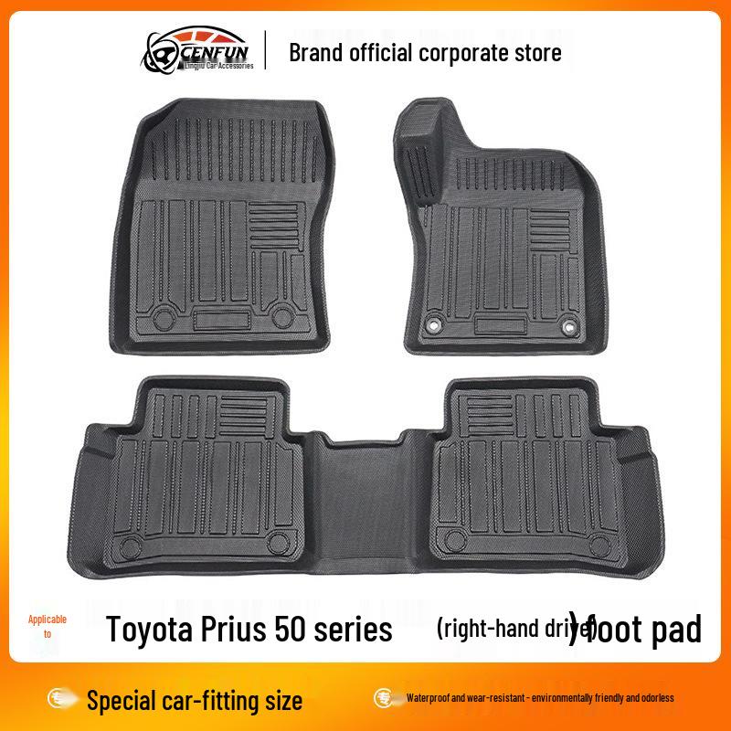 Compatible TPE Floor Mats & Trunk Mat for Toyota Prius 40/50/60 Series (Left & Right Hand Drive)