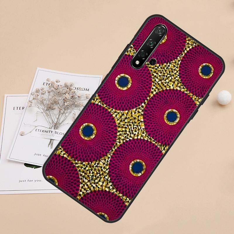 African Wax Fabric For Huawei Nova 10 9 SE 3i 7i 8i 11i 12i Y60 Y61 Y70 Y72 Y73 Y90 Y91 P20 P40 P30 Lite Case