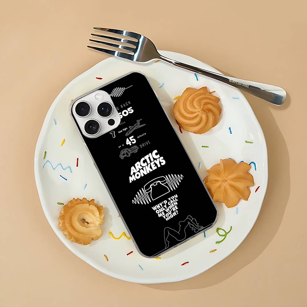 Phone Case A-Arctic Monkeys Band For iPhone 17 16e 16 15 14 13 12 11 Mini Air Pro Max X XR 7 8 Plus Transparent Soft Back Cover