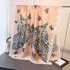 Spring and summer thin print simulation silk brocade sunscreen gorgeous butterfly silk scarf long scarf shawl versatile headscarf scarf