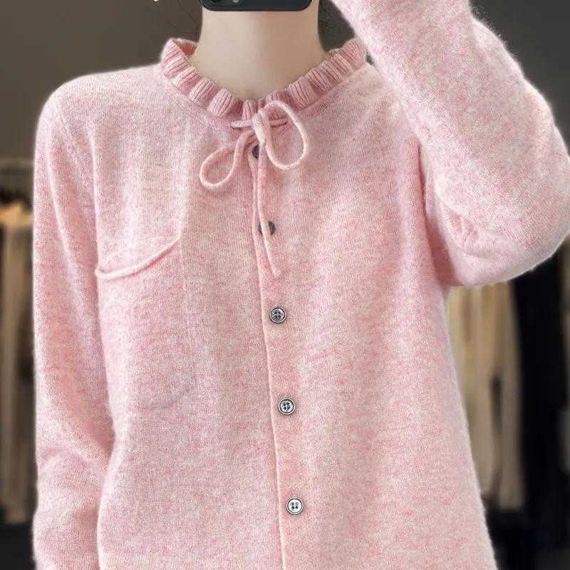 Sweaters Coat Cardigan for Women Winter Oversize Fleece Thickened Solid Color Loose Long Sleeve Knit Sweaters Coat
