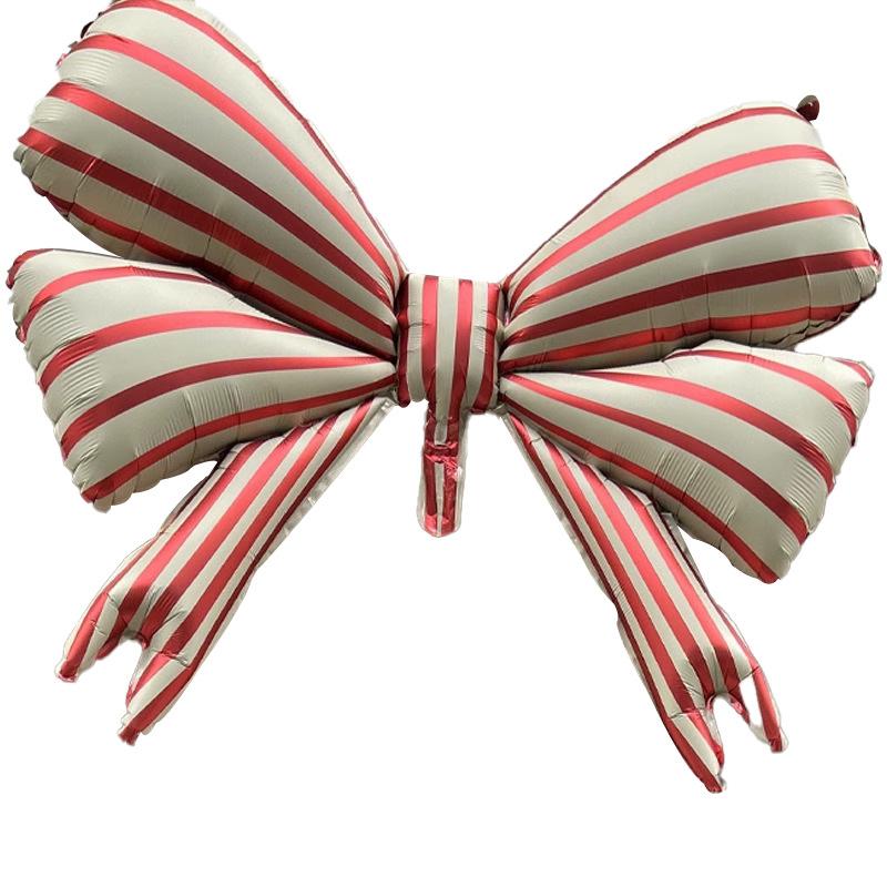 Striped Bow Balloon Children'S Birthday Party Decoration Arrangement Dessert Shop Window Scene Shop