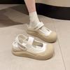 Cute Versatile Internet Celebrities Heightened Platform Bag Head Sandals Women's 2025 New Summer Wear Super Hot White Half Drag