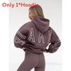 Sweat à capuche imprimé style Hip Hop pour femme en polyester épais pour un style décontracté de rue