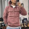 Spring Vintage Men Hoodie Sweatshirt Man Clothing Men Streetwear Oversized Hooded Pullover Male Retro Harajuku Solid Color Hoody