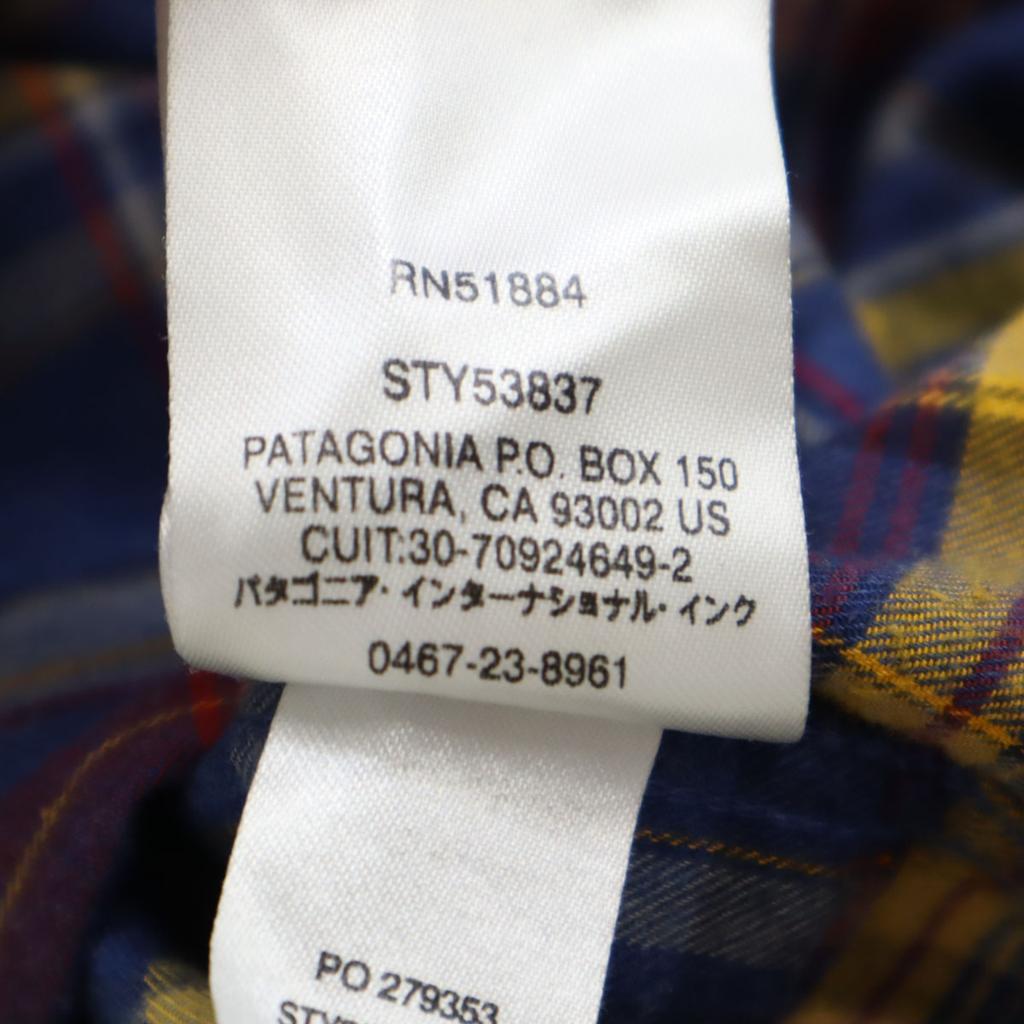 patagonia Check Pattern Long sleeve Pima Cotton shirt S Outdoor 53837 Men's Used