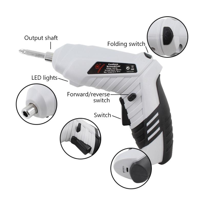 Set Weight 284g Lightweight Built-in LED Light Voltage 3.6V  Mini Universal Tool Precision Cordless Electric Screwdriver